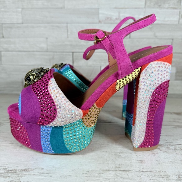 Kurt Geiger London SZ 37 Kensington Glitz Wavy Rhinestone
Platform Sandals New - Picture 6 of 12